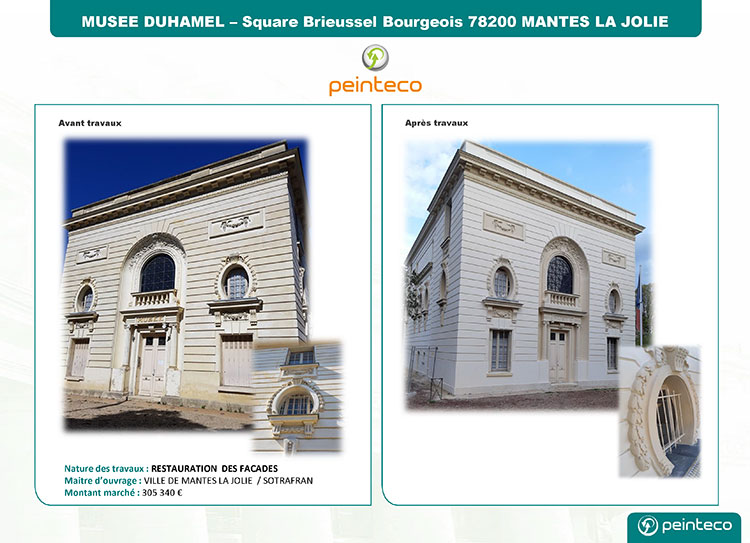 Ravalament de façade Musée Duhamel Mantes la Jolie 78