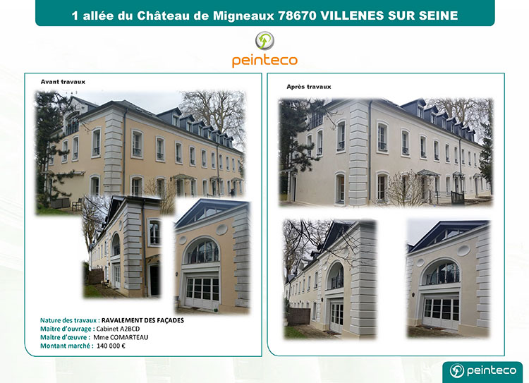 Ravalament de façade maison Villenes Sur Seine 78